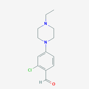 molecular formula C13H17ClN2O B1429216 2-Chloro-4-(4-ethylpiperazino)benzaldehyde CAS No. 57981-52-9