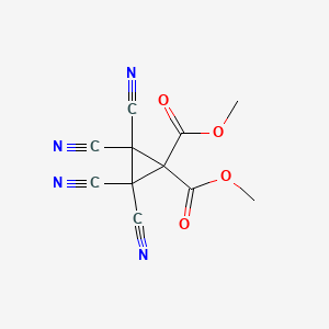 molecular formula C11H6N4O4 B14292180 Dimethyl 2,2,3,3-tetracyanocyclopropane-1,1-dicarboxylate CAS No. 117839-10-8