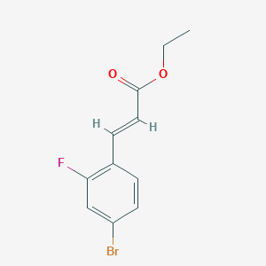 molecular formula C11H10BrFO2 B1429220 Ethyl (2E)-3-(4-bromo-2-fluorophenyl)prop-2-enoate CAS No. 581778-88-3
