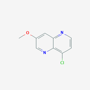 molecular formula C9H7ClN2O B1429222 8-Chloro-3-methoxy-1,5-naphthyridine CAS No. 952059-69-7