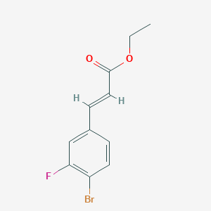 molecular formula C11H10BrFO2 B1429224 (E)-ethyl 3-(4-bromo-3-fluorophenyl)acrylate CAS No. 1173119-94-2