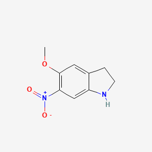 molecular formula C9H10N2O3 B1429230 5-methoxy-6-nitro-2,3-dihydro-1H-indole CAS No. 23772-38-5