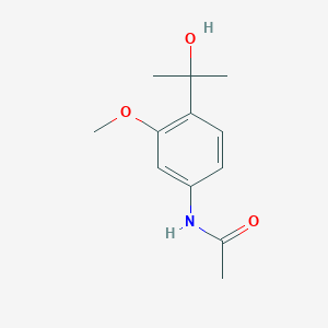 molecular formula C12H17NO3 B1429233 N-[4-(2-hydroxypropan-2-yl)-3-methoxyphenyl]acetamide CAS No. 865306-00-9
