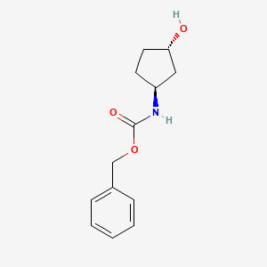 molecular formula C13H17NO3 B1429236 trans-Benzyl 3-hydroxycyclopentylcarbamate CAS No. 167298-57-9