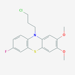 molecular formula C17H17ClFNO2S B14292362 10-(3-Chloropropyl)-7-fluoro-2,3-dimethoxy-10H-phenothiazine CAS No. 112678-12-3