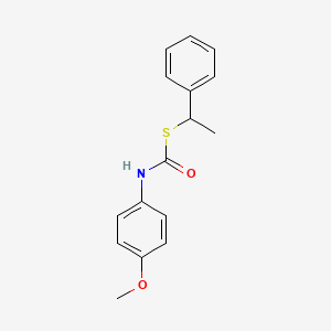 molecular formula C16H17NO2S B14292373 S-(1-Phenylethyl) (4-methoxyphenyl)carbamothioate CAS No. 112433-91-7