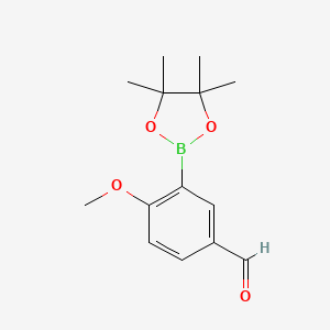 molecular formula C14H19BO4 B1429238 4-甲氧基-3-(4,4,5,5-四甲基-1,3,2-二氧杂硼环-2-基)苯甲醛 CAS No. 443776-90-7