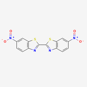 molecular formula C14H6N4O4S2 B14292397 6,6'-Dinitro-2,2'-bi-1,3-benzothiazole CAS No. 116307-20-1