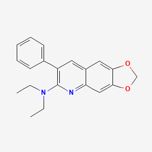 molecular formula C20H20N2O2 B14292401 N,N-Diethyl-7-phenyl-2H-[1,3]dioxolo[4,5-G]quinolin-6-amine CAS No. 114284-70-7