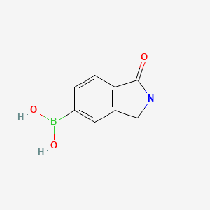 molecular formula C9H10BNO3 B1429244 (2-Methyl-1-oxoisoindolin-5-yl)boronic acid CAS No. 1190875-38-7