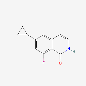 molecular formula C12H10FNO B1429249 6-cyclopropyl-8-fluoroisoquinolin-1(2H)-one CAS No. 1242156-53-1
