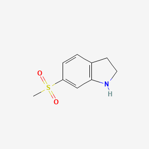 molecular formula C9H11NO2S B1429251 6-(Methylsulfonyl)indoline CAS No. 927427-56-3