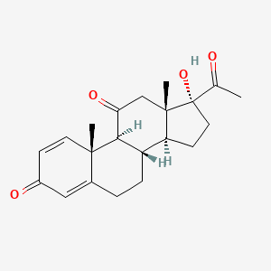 molecular formula C21H26O4 B1429256 17-Hydroxypregna-1,4-diene-3,11,20-trione CAS No. 1242-49-5