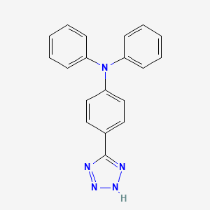 molecular formula C19H15N5 B14292568 Benzenamine, N,N-diphenyl-4-(1H-tetrazol-5-yl)- CAS No. 125775-57-7