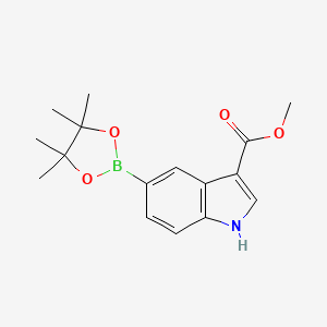 molecular formula C16H20BNO4 B1429260 methyl 5-(4,4,5,5-tetramethyl-1,3,2-dioxaborolan-2-yl)-1H-indole-3-carboxylate CAS No. 1100052-63-8
