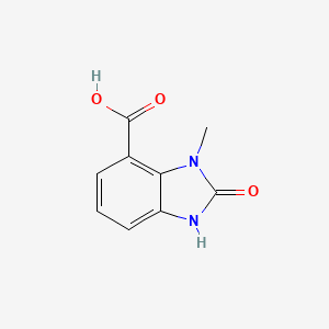 molecular formula C9H8N2O3 B1429262 3-Methyl-2-oxo-2,3-dihydro-1H-benzo[d]imidazole-4-carboxylic acid CAS No. 1150102-58-1