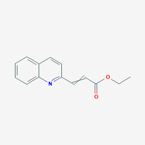 molecular formula C14H13NO2 B14292643 Ethyl 3-(quinolin-2-yl)prop-2-enoate CAS No. 123172-88-3
