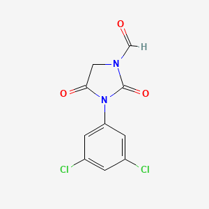 molecular formula C10H6Cl2N2O3 B14292653 3-(3,5-Dichlorophenyl)-2,4-dioxoimidazolidine-1-carbaldehyde CAS No. 112500-91-1