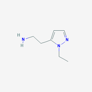 molecular formula C7H13N3 B1429274 [2-(1-Ethyl-1H-pyrazol-5-yl)ethyl]amine CAS No. 1262865-38-2