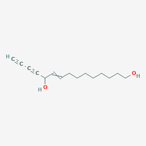 molecular formula C15H22O2 B14292747 Pentadec-9-ene-12,14-diyne-1,11-diol CAS No. 114020-68-7