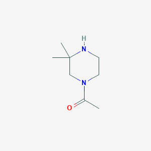 molecular formula C8H16N2O B1429281 1-(3,3-Dimethylpiperazin-1-yl)ethan-1-one CAS No. 1266867-75-7