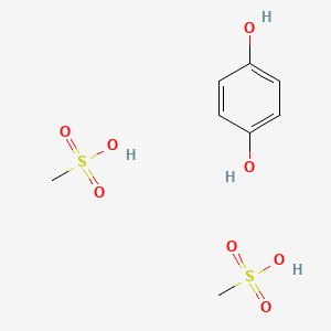 molecular formula C8H14O8S2 B14292818 Benzene-1,4-diol;methanesulfonic acid CAS No. 126150-65-0