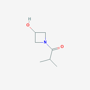 molecular formula C7H13NO2 B1429282 1-(3-Hydroxy-1-azetidinyl)-2-methyl-1-propanone CAS No. 1434128-49-0