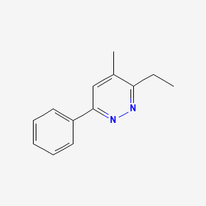 molecular formula C13H14N2 B14292833 Pyridazine, 3-ethyl-4-methyl-6-phenyl- CAS No. 117534-90-4