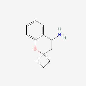 molecular formula C12H15NO B1429285 Spiro[chroman-2,1'-cyclobutan]-4-amine CAS No. 934554-38-8