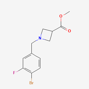 molecular formula C12H13BrFNO2 B1429289 Methyl 1-(4-bromo-3-fluorobenzyl)azetidine-3-carboxylate CAS No. 950691-66-4
