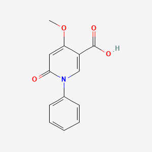 molecular formula C13H11NO4 B1429292 4-甲氧基-6-氧代-1-苯基-1,6-二氢吡啶-3-羧酸 CAS No. 905563-70-4
