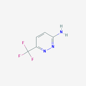 molecular formula C5H4F3N3 B1429293 6-(三氟甲基)吡啶并嗪-3-胺 CAS No. 935777-24-5