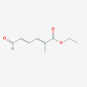 molecular formula C9H12O3 B14292931 Ethyl 2-methyl-6-oxohexa-2,4-dienoate CAS No. 130121-15-2