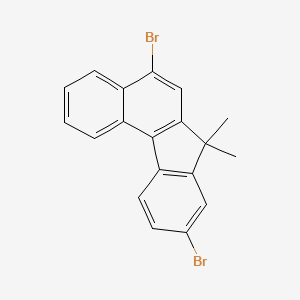 molecular formula C19H14Br2 B1429294 5,9-二溴-7,7-二甲基-7H-苯并[c]芴 CAS No. 1056884-35-5