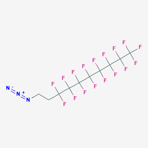 molecular formula C10H4F17N3 B14292952 Decane, 10-azido-1,1,1,2,2,3,3,4,4,5,5,6,6,7,7,8,8-heptadecafluoro- CAS No. 121177-79-5