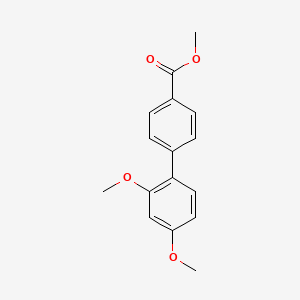 molecular formula C16H16O4 B1429296 Methyl 2',4'-dimethoxy-[1,1'-biphenyl]-4-carboxylate CAS No. 208652-71-5