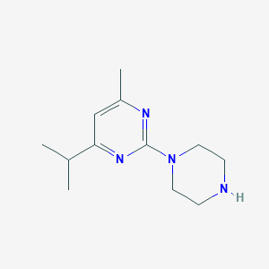 B1429297 4-Methyl-2-(piperazin-1-yl)-6-(propan-2-yl)pyrimidine CAS No. 1342450-75-2