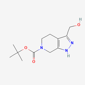 molecular formula C12H19N3O3 B1429298 3-Hydroxymethyl-1,4,5,7-Tetrahydro-Pyrazolo[3,4-C]Pyridine-6-Carboxylic Acid Tert-Butyl Ester CAS No. 1251014-60-4