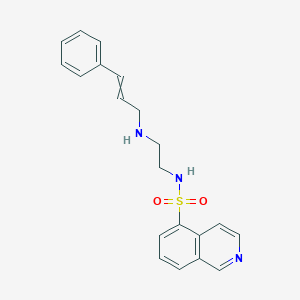 molecular formula C20H21N3O2S B014293 5-Isoquinolinesulfonamide, N-[2-[(3-phenyl-2-propenyl)amino]ethyl]- CAS No. 130964-40-8