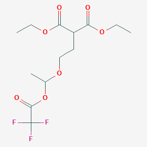 molecular formula C13H19F3O7 B14293024 Diethyl (2-{1-[(trifluoroacetyl)oxy]ethoxy}ethyl)propanedioate CAS No. 122279-97-4