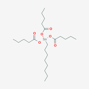 molecular formula C23H44O6Sn B14293039 Octyl[tris(pentanoyloxy)]stannane CAS No. 113962-24-6