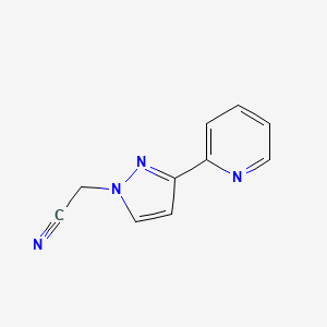 molecular formula C10H8N4 B1429311 2-(3-(Pyridin-2-yl)-1H-pyrazol-1-yl)acetonitrile CAS No. 262449-14-9