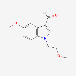 molecular formula C13H15NO3 B1429316 5-甲氧基-1-(2-甲氧基乙基)-1H-吲哚-3-甲醛 CAS No. 1383626-33-2