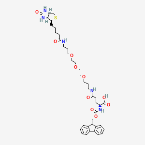molecular formula C40H55N5O10S B1429317 Fmoc-Glu(biotinyl-PEG)-OH CAS No. 817169-73-6