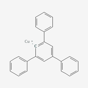 molecular formula C24H17Cu B14293208 copper(1+);1,3,5-triphenylbenzene-6-ide CAS No. 113088-35-0