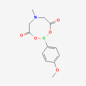 molecular formula C12H14BNO5 B1429323 2-(4-Methoxyphenyl)-6-methyl-1,3,6,2-dioxazaborocane-4,8-dione CAS No. 1258238-85-5
