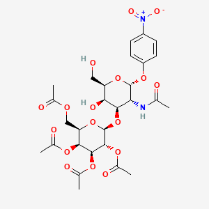 molecular formula C28H36N2O17 B1429326 4-Nitrophenyl 2-acetamido-3-O-(2,3,4,6-tetra-O-acetyl-b-D-galactopyranosyl)-2-deoxy-a-D-galactopyranoside CAS No. 57467-12-6