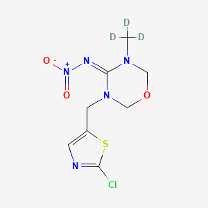 molecular formula C8H10ClN5O3S B1429331 N-[3-[(2-氯-1,3-噻唑-5-基)甲基]-5-(三氘甲基)-1,3,5-恶二嗪-4-亚基]硝酰胺 CAS No. 1294048-82-0