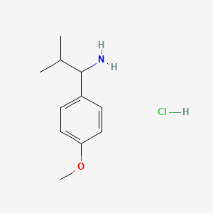 B1429336 1-(4-Methoxyphenyl)-2-methylpropan-1-amine hydrochloride CAS No. 72954-90-6
