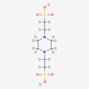 molecular formula C8H18N2O6S2 B1429338 Piperazine-N,N'-bis(2-ethanesulfonic acid)-D18 CAS No. 352534-95-3